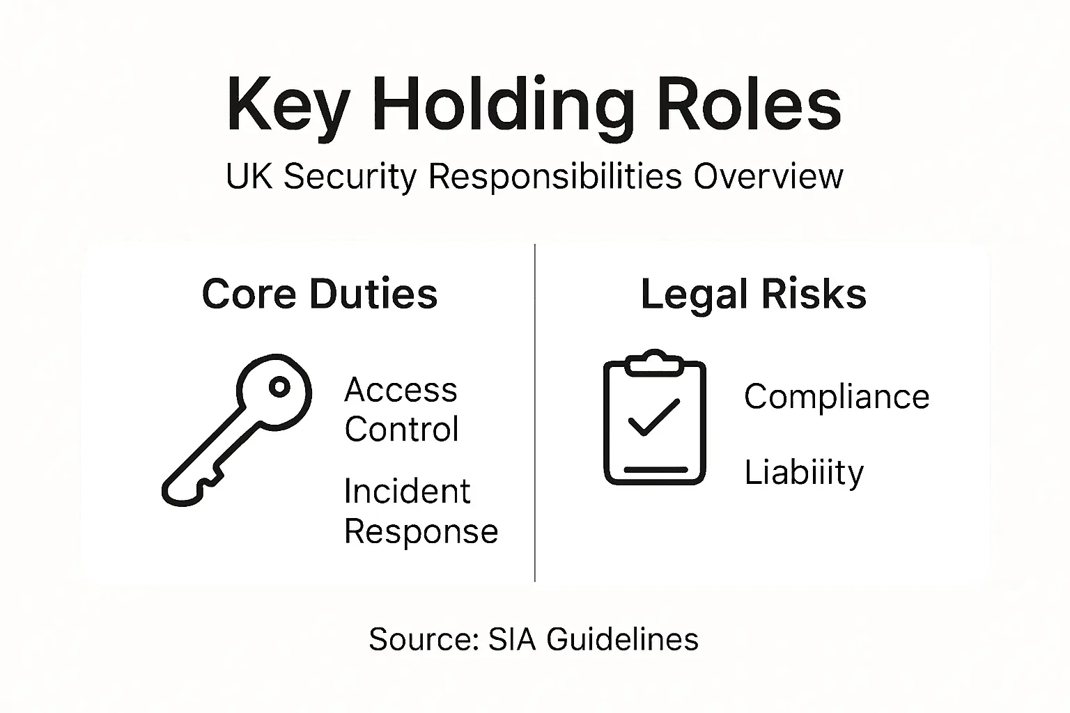 Infographic on key holding duties and risks