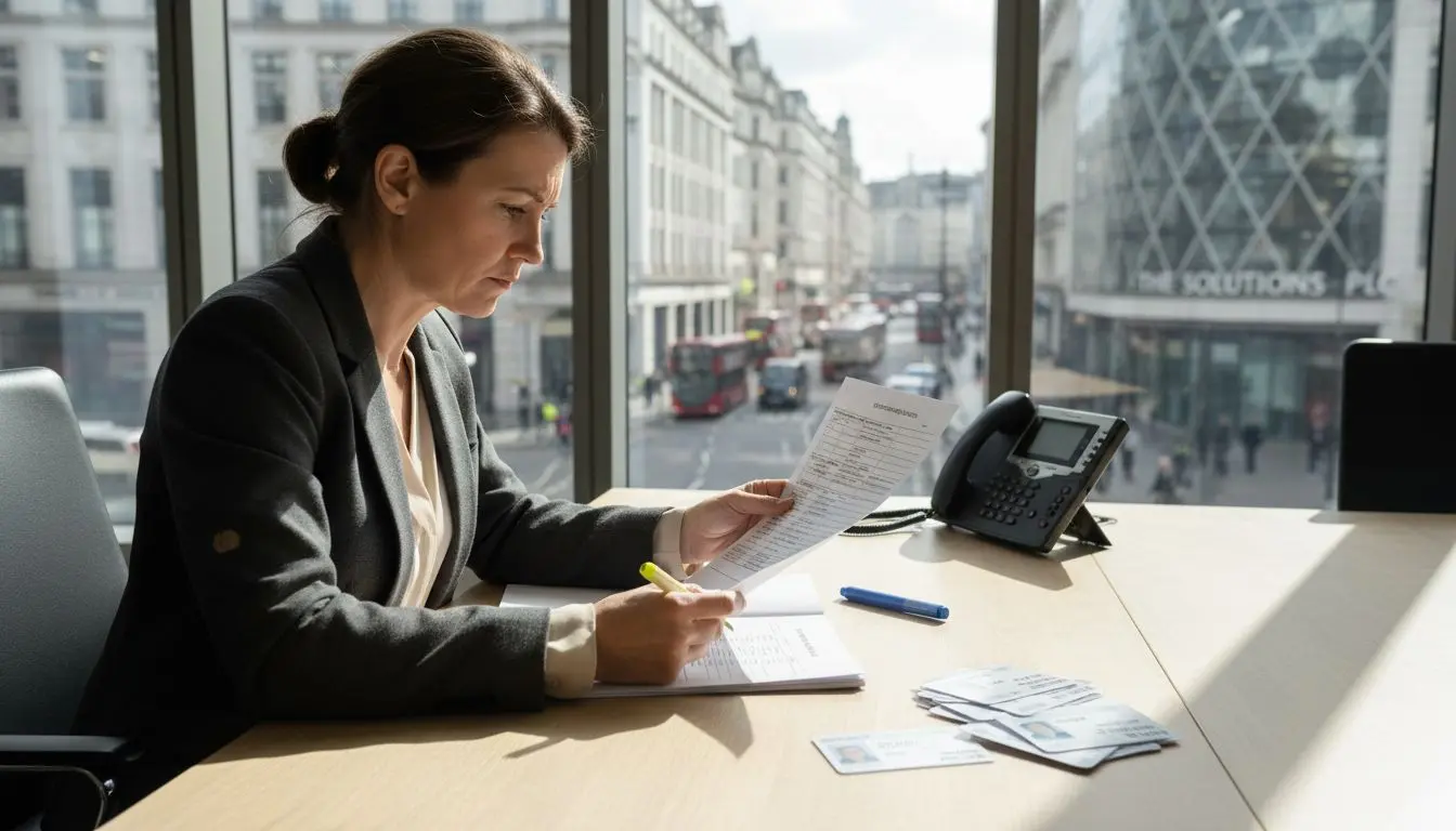 HR manager reviewing employee talent pool list