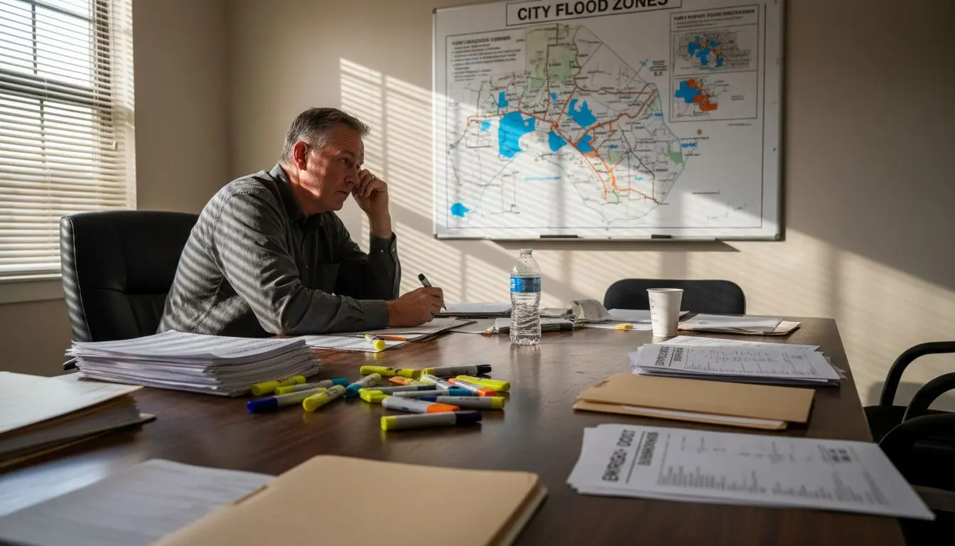 Emergency planner mapping flood response UK