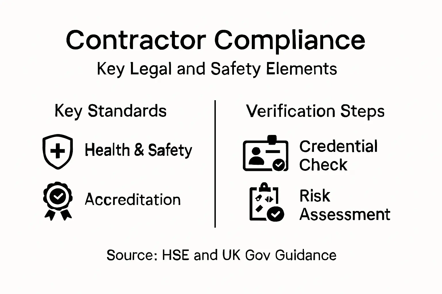 Infographic showing contractor compliance overview