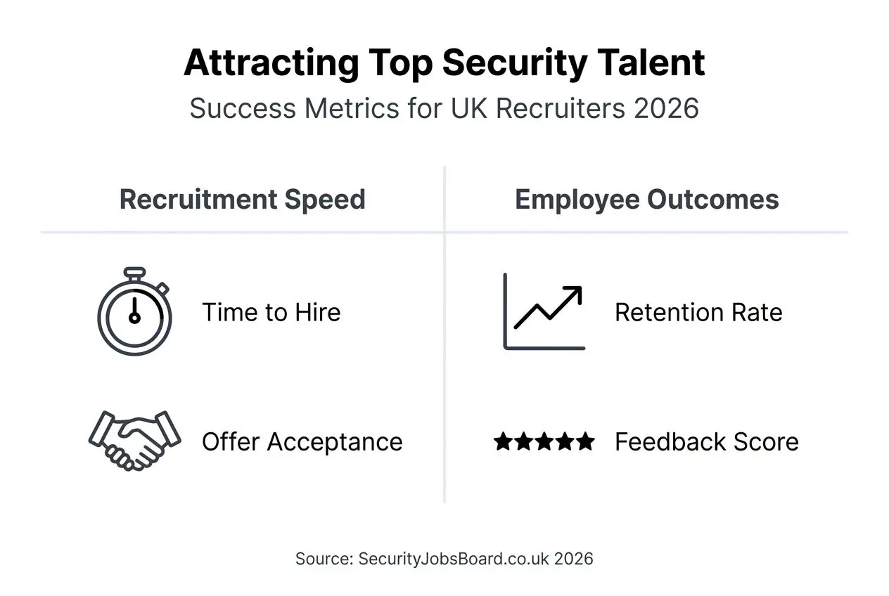 Infographic showing security talent attraction success metrics